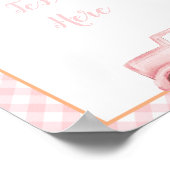 Poster Petit citrouille rose plaid et panneau de camion m (Coin)