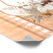 Poster Petit Citrouille sur le chemin Baby shower Bienven (Coin)