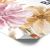 Poster Petit Citrouille sur le chemin Baby shower Bienven (Coin)