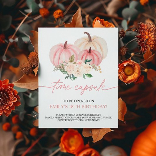 Poster Petit Citrouille Tourne un seul signe de la capsul