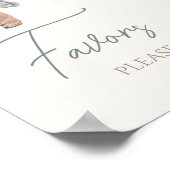 Poster Petit Citrouille Vêtements d'automne Baby shower g (Coin)