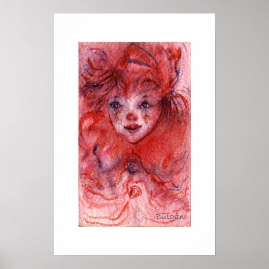 POSTER PETIT CLOWN ROUGE (Devant)