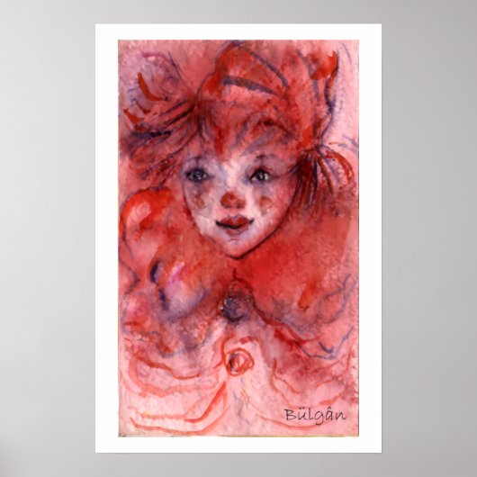 POSTER PETIT CLOWN ROUGE (Devant)
