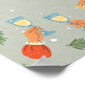 Poster Petit Cocktail Joyeux | Boisson de Noël Rétro (Coin)