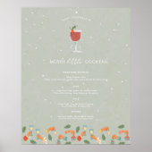 Poster Petit Cocktail Joyeux | Boisson de Noël Rétro (Devant)