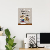 Poster Petit cow-boy Heure du bain Wordart (Bureau à domicile)