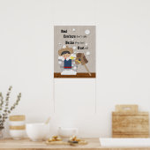 Poster Petit cow-boy Heure du bain Wordart (Cuisine)