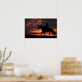 Poster Petit cow-boy Sunset (Cuisine)
