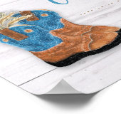 Poster Petit Cowboy Bootie Blanc Bois Douche Jeu (Coin)