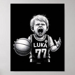 Poster Petit cri Luka en criant et en se plaignant