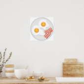 Poster Petit déjeuner aux œufs frits et au bacon (Cuisine)