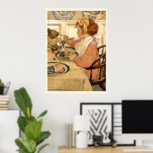 Poster Petit-Déjeuner Avec Ours En Teddy (Bureau à domicile)