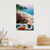 Poster Petit-déjeuner avec vue côtière Photographie Impri (Cuisine)
