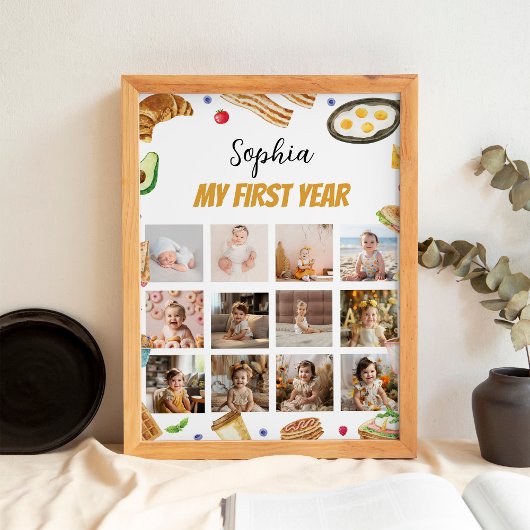 Poster Petit-déjeuner Brunch Première année Photo Jalon P