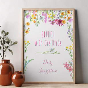Poster Petit déjeuner champêtre avec la mariée Bienvenue