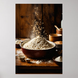 Poster Petit déjeuner classique avec toast beurré et oran