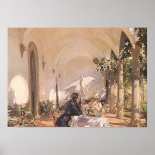 Poster Petit déjeuner dans le bungalow par Sargent, cru