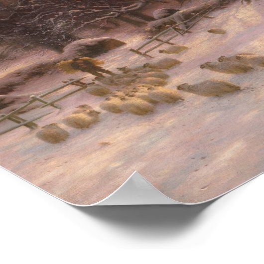 Poster Petit déjeuner d'hiver, Joseph Farquharson (Coin)