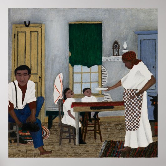 Poster Petit déjeuner du dimanche matin -Horace Pippin (Devant)