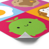Poster Petit déjeuner Kawaii (Coin)
