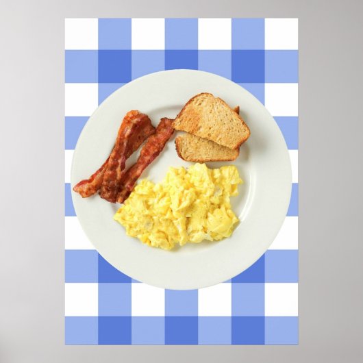 Poster Petit Déjeuner Oeufs De Bacon Ron Swanson Et Toast (Devant)