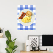 Poster Petit Déjeuner Oeufs De Bacon Ron Swanson Et Toast (Bureau à domicile)