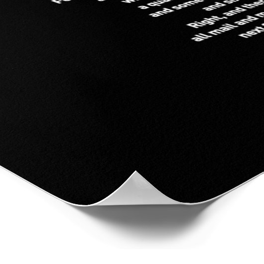 Poster Petit déjeuner par Hunter S Thompson (Coin)