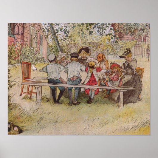 Poster Petit-déjeuner sous le Big Birch (Devant)