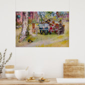 Poster Petit-Déjeuner Sous Le Bouleau - Carl Larsson Impr (Cuisine)