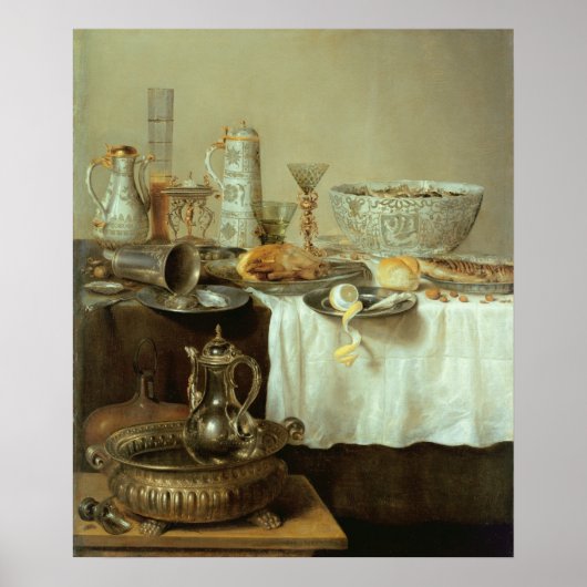 Poster Petit déjeuner Still Life, 1638 (Devant)