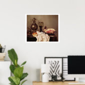 Poster Petit déjeuner Still Life (huile sur panneau) (Bureau à domicile)