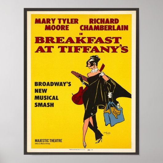 Poster Petit-déjeuner sur l'affiche de Tiffany's (Devant)