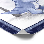 Poster Petit Dinosaure de Roulement - T-Rex Nursery Art (Coin)