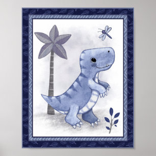 Poster Petit Dinosaure de Roulement - T-Rex Nursery Art
