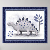 Poster Petit Dinosaure - Stegosaurus (Devant)