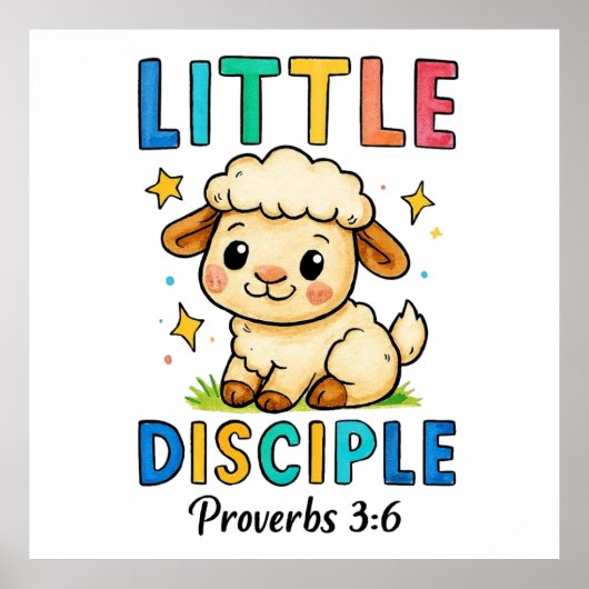 Poster Petit disciple Proverbes 3:6 (Devant)