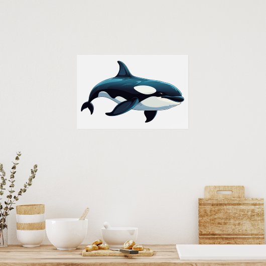 Poster Petit Doodle Cute Orca (Cuisine)