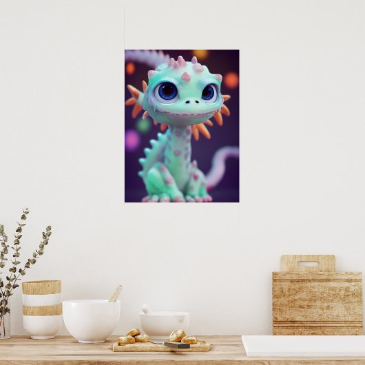 Poster Petit Dragon Bébé (Cuisine)
