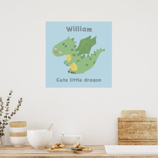 Poster Petit dragon mignon (Cuisine)