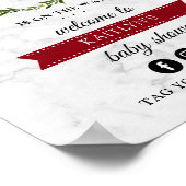 Poster Petit Ensemble De Joie Baby shower De Noël Bienven (Coin)