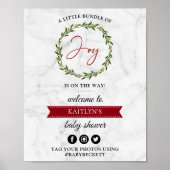 Poster Petit Ensemble De Joie Baby shower De Noël Bienven (Devant)