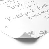 Poster Petit Ensemble De Joie Baby shower De Noël Bienven (Coin)