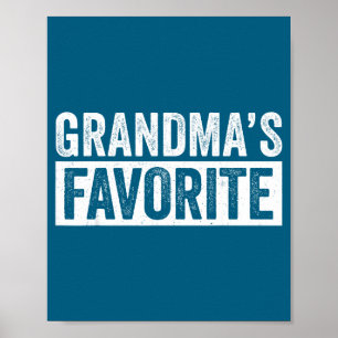 Poster Petit-fils préféré de grand-mère drôle Granhild pe
