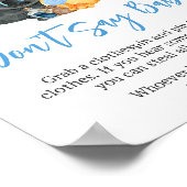 Poster Petit garçon Baby shower fantôme de Boo ne pas dir (Coin)