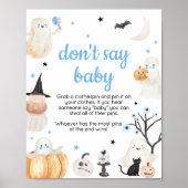 Poster Petit garçon Halloween Petit garçon Ne dis pas béb (Devant)