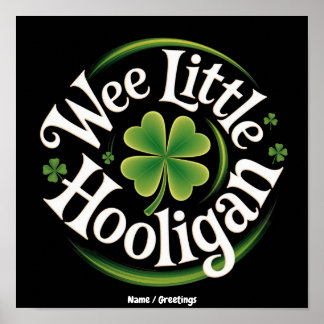 Poster Petit garnement de la Saint-Patrick drôle Irlandai