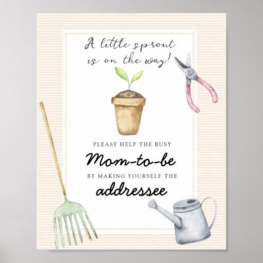 Poster Petit germe - Aider la future maman occupée (Devant)