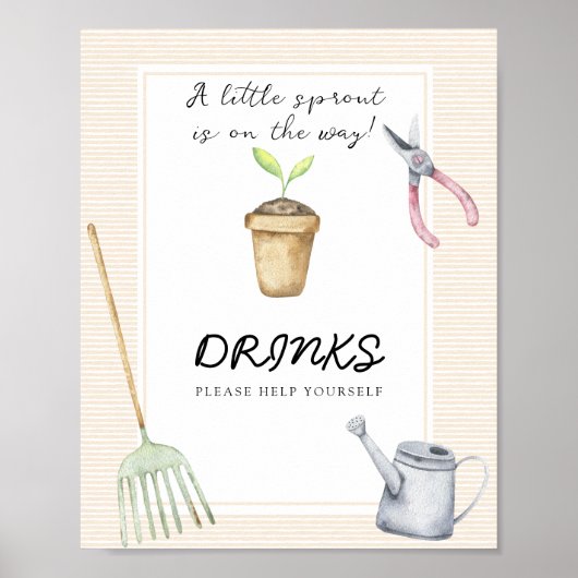 Poster Petit germe - Boissons servez-vous (Devant)