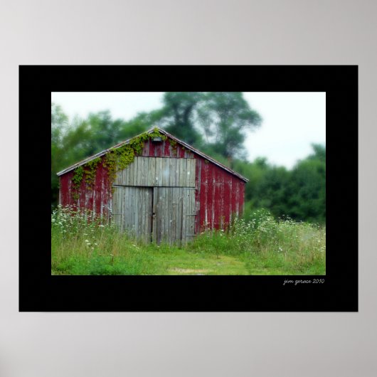 Poster petit hangar rouge (Devant)