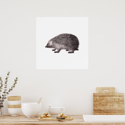 Poster Petit Hérisson mignon (Cuisine)